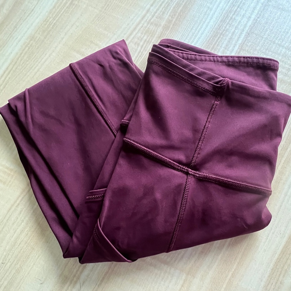 Lululemon Fast and Free High-Rise Tight 28" *Non-Reflective Brushed Nulux Garnet
